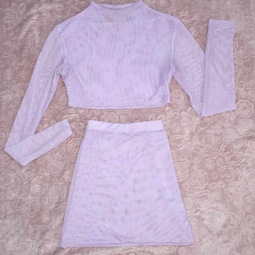 FashionNova purple mesh set